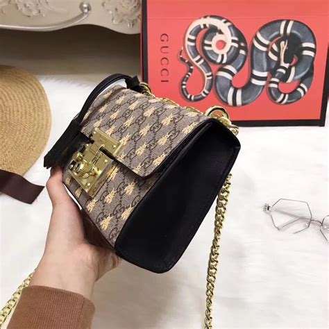 gucci padlock bee bag.